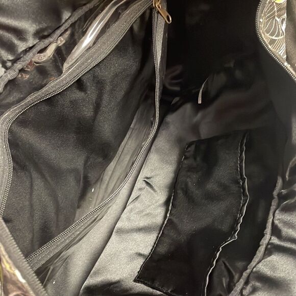 Gravis IV Vintage Canvas Tote Bag, Large, Black and Green Cobra Print - Picture 5 of 6